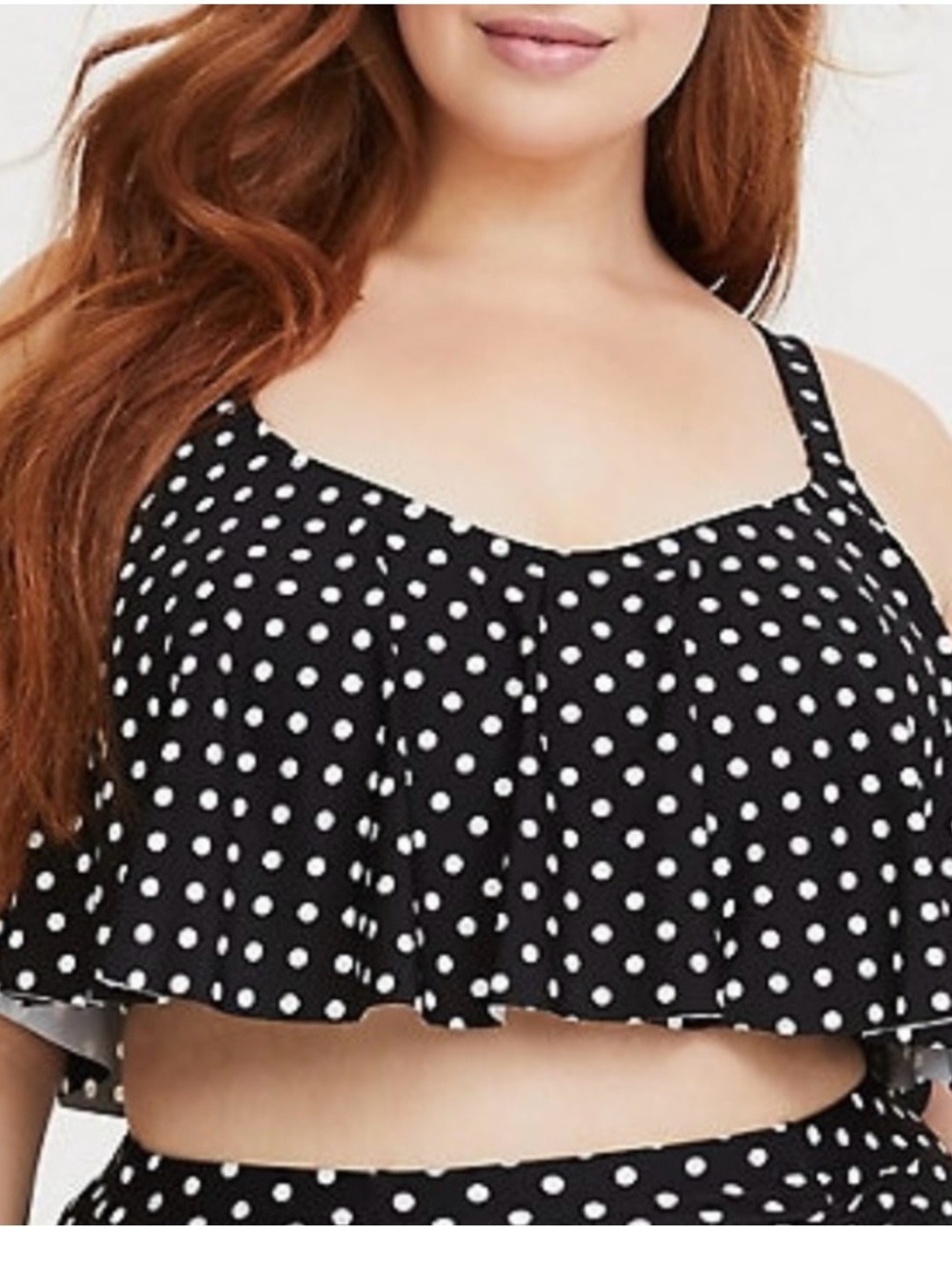 torrid polka dot flowy bikini top size 4X